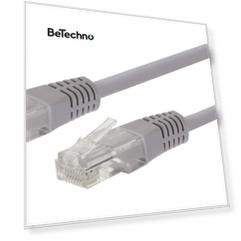 Патч-корд Netko СКС UTP4 cat.5e, 0.5м, литой коннектор, серый