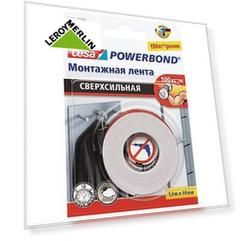 Лента клейкая двусторонняя ультра-сильная Tesa Powerbond 19 мм x 1.5 м цвет белый