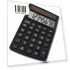 Калькулятор настольный Citizen ECC-210 8-разрядный черный
