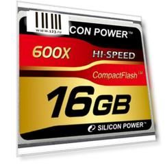 Карта памяти Compact Flash Card 16Gb Silicon Power 600x (SP016GBCFC600V10)