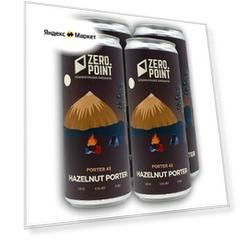 Безалкогольное пиво Zero Point "Porter 42" Hazelnut Porter (4 шт х 0.33 л.)