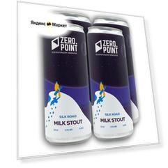 Безалкогольное пиво Zero Point "Silk Road" Milk Stout (4 шт х 0.33 л.)
