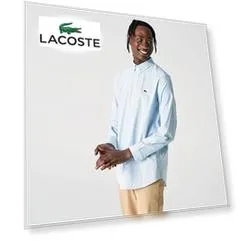 Мужская рубашка Lacoste из смеси хлопка и льна