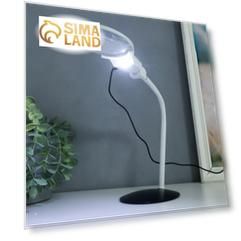 Лампа-лупа х3 х4,5 для творчества LED от 3 LR1130 линзы d=2,1 и 11 см белый