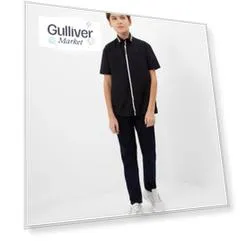 Брюки из твила синие Gulliver (158)