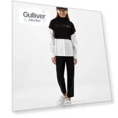 Джинсы Mom-fit черные Gulliver (164)