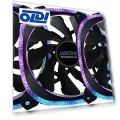 Вентилятор Lamptron DIAMOND+ ARGB, 120x120x25 мм, 1500 об/мин, 30 дБА, PWM, черные, ARGB подсветка, 3 шт в упаковке
