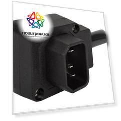 Вилка Lanmaster LAN-IEC-320-C14/90 угловая
