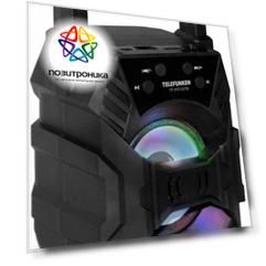 Колонка портативная Telefunken TF-PS1227B, 8Вт, черный (tf-ps1227b(черный))