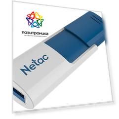 Флешка Netac U182 32ГБ USB3.0 синий/белый (NT03U182N-032G-30BL)