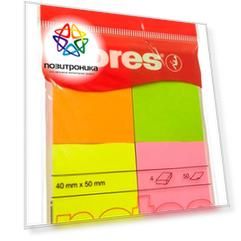 Блок самоклеящийся Kores 48450 4цв.в упаковке 50 листов (упак.:4шт)