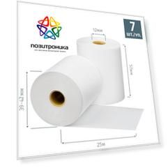 Лента чековая 57Х25 12mm термобумага 25м 57мм (25)