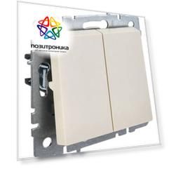 Выключатель IEK Brite ВС10-2-0-БрКр бежевый (br-v20-0-10-k10)