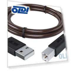 GCR Кабель PROF 1.5m USB 2.0, AM/BM, черно-прозрачный, ферритовые кольца, 28/24 AWG, экран, армированный, морозостойкий, GCR-52414