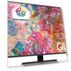 Телевизор Samsung Series 8 QE50Q80BAUXCE, 50", QLED, 4K Ultra HD, Tizen OS, серебристый