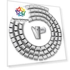 Кабельный органайзер Buro BHP CG252S Spiral Hose 25x2000mm Silver