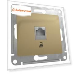 Розетка компьютерная Schneider Electric GLOSSA RJ45 категория 5E титан