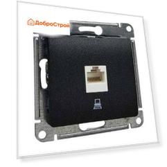 Розетка компьютерная Schneider Electric GLOSSA RJ45 категория 5E, антрацит