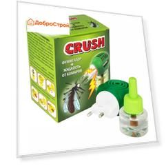 CRUSH Комлект жидкость от комаров, 45 ночей + электрофумигатор