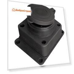 Розетка настенная TDM с заглушкой каучук 2Р+РЕ 16А 250В IP44