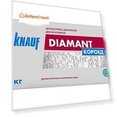 Штукатурка декоративная Knauf Диамант Короед 2,5 мм цементная, 25 кг