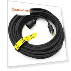 Удлинитель силовой б/катушки LUX УС1-Е-20 (У-161) КГ 3x1.5 20м, 16А, 1 розетка с з/к 29020