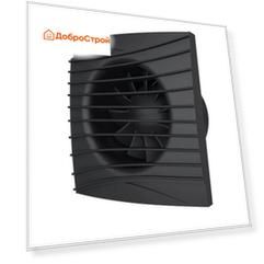 Вентилятор осевой вытяжной с обратным клапаном SILENT 5C Matt black,D 125
