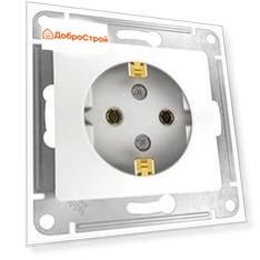 Розетка 1-местная Schneider Electric GLOSSA с заземлением 16А, белый