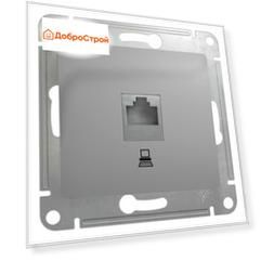 Розетка компьютерная Schneider Electric GLOSSA RJ45 категория 5E алюминий