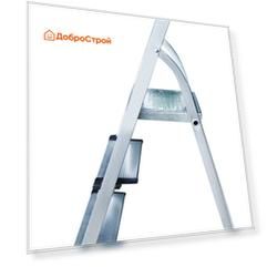 Стремянка алюминиевая с лотком-органайзером, ступень 130 мм, 1х4