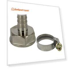 Комплект д/подкл. сад. шланга 1/2" (штуцер 1/2" В х 12 мм + хомут оцинк.10-16), MP