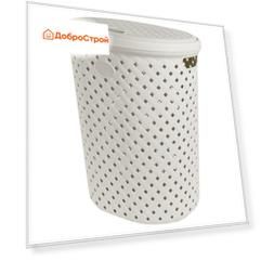 Корзина для белья Plast Team Rattan 42л 415х330х510 мм молочный туман