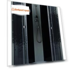 Кабина душевая NG-3504-14BLACK (900х900х2150) низкий поддон 26см, стекло МОЗАИКА