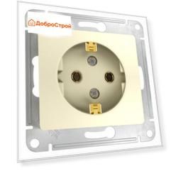 Розетка 1-местная Schneider Electric GLOSSA с заземлением 16А, бежевый