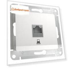 Розетка компьютерная Schneider Electric GLOSSA RJ45 категория 5E, белая