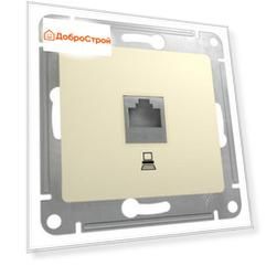 Розетка компьютерная Schneider Electric GLOSSA RJ45 категория 5E, бежевый