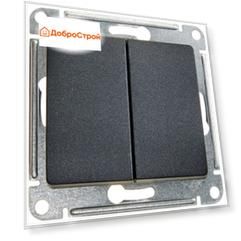 Выключатель 2-клавишный Schneider Electric GLOSSA антрацит