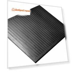 Коврик резиновый диэлектрический 50x50 см , чёрный, Sunstep™