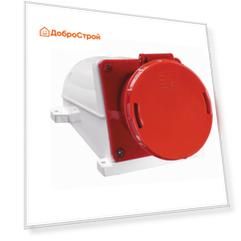 Розетка стационарная ИЭК 135, 3Р+РЕ+N, 63 А, 380 В IP54