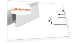 Профиль L-стартовый Идеал Ламини для панелей 8 мм, 3,0 м, белый глянец