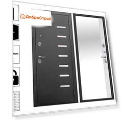 Дверь 9 см Серебро Зеркало Эмалит белый 960R