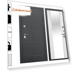 Дверь 11 см ISOTERMA Серебро эмалит белый Зеркало фацет 86R