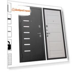Дверь 9 см Серебро Лиственница беж 960L