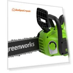 Пила цепная аккумуляторная GreenWorks G24CS25 24V, без АКБ и ЗУ