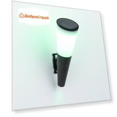 Светильник уличный Эра ERAFS012-09 на солнечной батарее настенный Факел RGB 1 LED