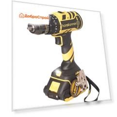 Дрель аккумуляторная ударная Hanskonner HCD1865I, 18В, 1BatterySystem, 2 аккумулятора, 2,4Ач, б/щ