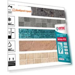 Клей для плитки Litox White-Fix для стекломозаики, мрамора, керамогранита, 25кг белый