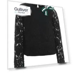 Черная кружевная блузка Gulliver (140)