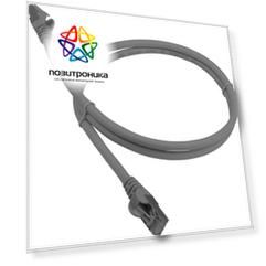 Патч-корд Lanmaster LAN-PC45/S6A-1.0-GY вилка RJ-45-вилка RJ-45 кат.6A 1м серый
