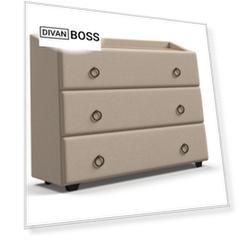Комод BOSS Classic шенилл Soro санд, Вяз натуральный
